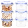 Kssvzz Set di 6 Contenitori per Alimenti con Coperchio, 300ml Contenitori Ermetici per Alimenti, Contenitori Plastica con Coperchio Senza BPA, Impilabile
