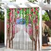 Treer 3D Tenda da Esterno Impermeabile con Occhielli, Tende per Gazebo Balcone Esterno Oscurante, Tende per Esterni con Anelli 1 Pannello, per Pergolato, Cortile (W132*L137cm,Piante da Muro F)