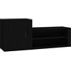 vidaXL Scarpiera Nera 130x35x54 cm in Legno Multistrato