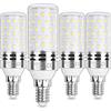 HZSANUE LED Lampadina Mais 12W, E14 Piccole Vite Edison Lampadina, 3000K Bianco Caldo, 1350LM, 100W Lampadine a Incandescenza Equivalenti, Non Dimmerabile, Confezione da 4