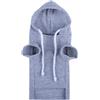 ulafbwur Felpa con cappuccio per animali domestici con cappuccio carino furetto tinta unita coulisse felpa con cappuccio in pile spesso anteriore elastico criceto guinea vestiti lavabile felpa per animali