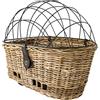 FastRider Cestino Bici per Cani, trasportino posteriore da bici per cani KLICKfix in rattan con griglia, trasportino per cani da bicicletta per portapacchi 55x36x30 cm, facilmente rimovibile