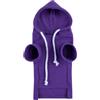 ulafbwur Felpa con cappuccio per animali domestici con cappuccio carino furetto tinta unita coulisse felpa con cappuccio in pile spesso anteriore elastico criceto guinea vestiti lavabile felpa per animali