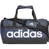 adidas Unisex - Adulto Essentials Linear Duffel Bag Duffel Bag, Black / Black / White, S