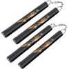 Fayscingo 2 Pack Schiuma Nunchuakus Pratica di Sicurezza Imbottita Nunchaku Nunchucks di Arti Marziali per Bambini Principianti (Nero+Rosso)
