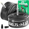 MOOVMOOV Camera d'Aria 26 Pollici (Valvola Presta) - Per Pneumatici 26x1.75, 26x1.85, 26x1.90, 26x1.95, 26x2.0, 26x2.10 e 26x2.125 (ETRTO da 41-559 a 57-559) - Confezione da 2 - Per Bici e MTB
