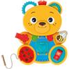 Clementoni Baby Clementoni - Montessori Baby Bear, Tavola attività a Forma di Orso per Bambini 12+ Mesi, con Elementi in Legno, Gioco Educativo per Stimolare Manualità Fine e Concentrazione, 17856