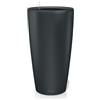Lechuza - Vaso per piante Rondo Premium 40 grigio basalto opaco | colonna con sistema di irrigazione, indicatore del livello dell'acqua e inserto per piante | superficie opaca | Ø 40 x 75 cm | 15742