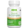 Igennus Healthcare Nutrition Super B - Vitamina B Complex ad Alto Assorbimento e Rilascio Prolungato, B1,B2,B3,B5 B6,B12 Metilcobalamina, Metilfolato, Biotina e Vitamina C, 60 Compresse Vegane - Igennus