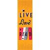 Alma ae10014 - Marca pagine con motivo Live, Love, Read