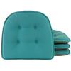 Klear Vu Omega Gripper Tufted Furniture Safe - Cuscino antiscivolo per sedia da pranzo, confezione da 4, colore: verde acqua