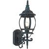 BAKAJI Lampione Vittoriano Classico da Giardino in Alluminio Lampada Lanterna Colore Grigio Finitura Anticata Verde Bronzo IP44 E27 (1 Luce Parete Sopra)