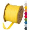 Halbach Seidenbänder Nastro di cotone, 10 mm x 30 m, 100% cotone, per fai da te, al metro, per decorazioni, fai da te, per lavori di cucito, colore: giallo