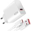 ACANDYA 45W Rapido Caricatore USB con Cavo USB C 1M per XiaoMi Redmi Note 14 Pro 5G POCO X7,Caricabatterie rapido Turbo Charge per XiaoMi POCO Pad M6 X5 X3 Mi 10T Lite Note 13 14 12S Mi 11 Lite Redmi Pad
