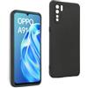 REY Cover in Gel TPU Nera per Oppo A91 - F15 - Reno 3 4G, Ultra Sottile 0,33 mm, Morbido Flessibile, Custodia Silicone