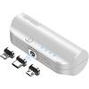 LUCKYDUO Mini Power Bank 5000mAh,3 IN 1 Compatta Caricabatterie Portatile,Wireless Magnetico Batteria Portatile Cellulare Esterna per iPhone/USB C/USB A, Compatibile con iPhone,Samsung, Huawei