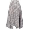 GURU SHOP Guru-Shop, Gonna Etnica Divisa, Maxi Gonna Boho, Gonna Estiva, Grigio, Cotone, Dimensione Indumenti:M/L (40), Pantaloni Lunghi