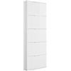 AVANTI TRENDSTORE - Paciano - Scarpiera in legno laminato nel colore bianco lucido con 5 vani a ribalta. Dimensioni LAP ca. 65x173,5x15 cm