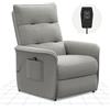 FLEXISPOT Poltrona Relax Elettrica con Schienale Regolabile - Poltrona TV Regolabile con Funzione Recliner, Schienale Regolabile da 125° a 160° - Poltrona Relax Ergonomica Color Grigio Chiaro