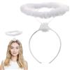 LUYANFX Cerchietto Bianco Angelo Aureola Corona Angelo Cerchietti Feste a Tema, Matrimoni, Cosplay (1 PCS)