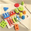 ENIKMOSD Giocattoli Montessori da Impilare e Ordinare 1 2 3 4 Anni,Forme Geometriche Ordinamento e Impilamento in Legno con Gioco di Pesca xilofono Puzzle Giochi Educativi Regalo per Bambini