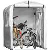 Sobuy Garage Auto per Esterno - Tenda per Bicicletta, Casetta da Giardino, Box Moto per Esterno Impermeabile, Tendone per Auto, Moto e Attrezzi, Colore Argento, 120x176x163 cm, KLS11