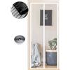 WENT Zanzariera Magnetica per Porte 120 x 200 cm, Tenda Magnetica Zanzariera Porta, Nessun Attrezzo Richiesto, Facile da Installare, Adatto a Bambini e Animali Domestici, Strisce Bianche
