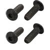uxcell sourcingmap 4pz M4x12mm 10.9 presa esagonale Inverso filettatura sinistra a vite nero