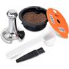 Dokeno Capsula di Caffè Riutilizzabile, Cialde di Caffè Ricaricabili 180 ml, Filtro per Caffè Riutilizzabile, con Manomissione Caffe 51mm, Compatibili per la Macchina da Caffè Bosch Tassimo