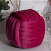 Dmora Pouf Karori, Poltrona Multiuso, Scendiletto, Pouf poggiapiedi, 45x45 h45 cm, Fucsia