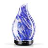 Porseme Diffusore di aromi, 150 ml, diffusore di vetro soffiato a mano, per oli essenziali, umidificatore con timer, a ultrasuoni, Cool Mist Silenzioso, 7 tipi di colori di luce LED, senz'acqua per la