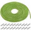 QUARKZMAN 4mm x 5m Nastro di Strass Catena con Strass Corda Cristallo Lacci Scarpe per Decorazione Fai Da Te Sneakers Maglioni Creazione di Gioielli Vestiti, Verde con Aghi Connettori