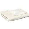 HOMCOM Coperta in Flanella 330 GSM Reversibile per Uso Interno ed Esterno, Coperta Calda Invernale per Divano Letto e Viaggio, 203x152x0.5 cm, Bianco Crema