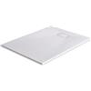 EMKE Piatto doccia 120 x 90 cm, superficie antiscivolo, piatto doccia SMC, effetto pietra, piatto doccia 90 mm, piatto doccia angolare bianco