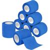 ACWOO Benda Elastica Coesiva,8 Rotoli Ipoallergenico Garza Autoadesiva Bende Nastro, Professionale Bendaggio Sportivo Salvapelle Non Tessuto per Mani, Piedi, Ginocchia, Braccia 5cm x 4.5m (cachi)