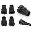 Emezddo 4 pezzi di tamponi in gomma per bastoni da passeggio,cuscinetti resistenti per stampelle,punte di ricambio in gomma,piedini in gomma antiscivolo,per anziani,bastoni(nero,20 mm)
