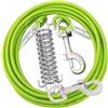 Générique 300 cm Cavo di collegamento per cani per cani forti | Cavo da corsa robusto per cani fino a 125/250 libbre | User Fascetta di 300 cm per cani resistente alla ruggine (verde, 300 cm)