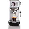 Ariete 1381 Macchina da caffè con manometro, compatibile con caffè in polvere e cialde ESE, 1300 W, Capacità 1,1 L, 15 bar di pressione, Filtro ½ tazz