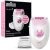 Braun Silk-épil 3 Epilatore Elettrico Donna , Epilatore Con Cavo Per Epilazione, Pelle Liscia Per Settimane, 3-031, Rosa