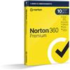 NortonLifeLock Norton 360 Premium 2024 Antivirus per 10 dispositivi Licenza di 1 anno Secure VPN e Password Manager PC, Mac, tablet e smartpho