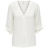 JDY Jdydivya 3/4 Top Wvn Noos, Camicia Donna, Cloud Dancer, 42 IT