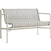 Hay - Panca con schienale Palissade Cord - Grigio - Corda in tessuto di poliestere riciclato - Designer Ronan & Erwan Bouroullec