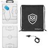 WISEPLAYERFC Lavagna Tattica Reversibile per Allenatore di Calcio con Fischietto e Borsa