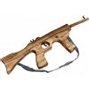 AnticaPorta Fucile con cinghia mitragliatore mitra in legno spara elastici 54 cm