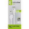 Cellularline Power Cable 300cm Lightning Cavo Lightning per ricarica e trasferimento dati