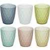 Tognana Porcellane N3585F4M227 bicchiere per acqua Multicolore 6 pz 320 ml