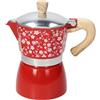 Tognana Porcellane caffettiera 3 tazze Japan Rosso