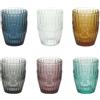 Tognana Porcellane set 6 bicchieri da 280 cc colori assortiti Ionico