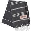 Bersuse 100% Cotone - Anatolia - Asciugamano Viso-Mani Turco, Nero