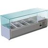 FORCAR-COLD VRX1200-380-FC Vetrina refrigerata inox aisi 201 per bacinelle